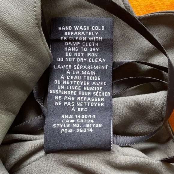 7 for All Man Kind Olive Green Corset Faux Leather Top in Size M, NWT - Picture 13 of 15